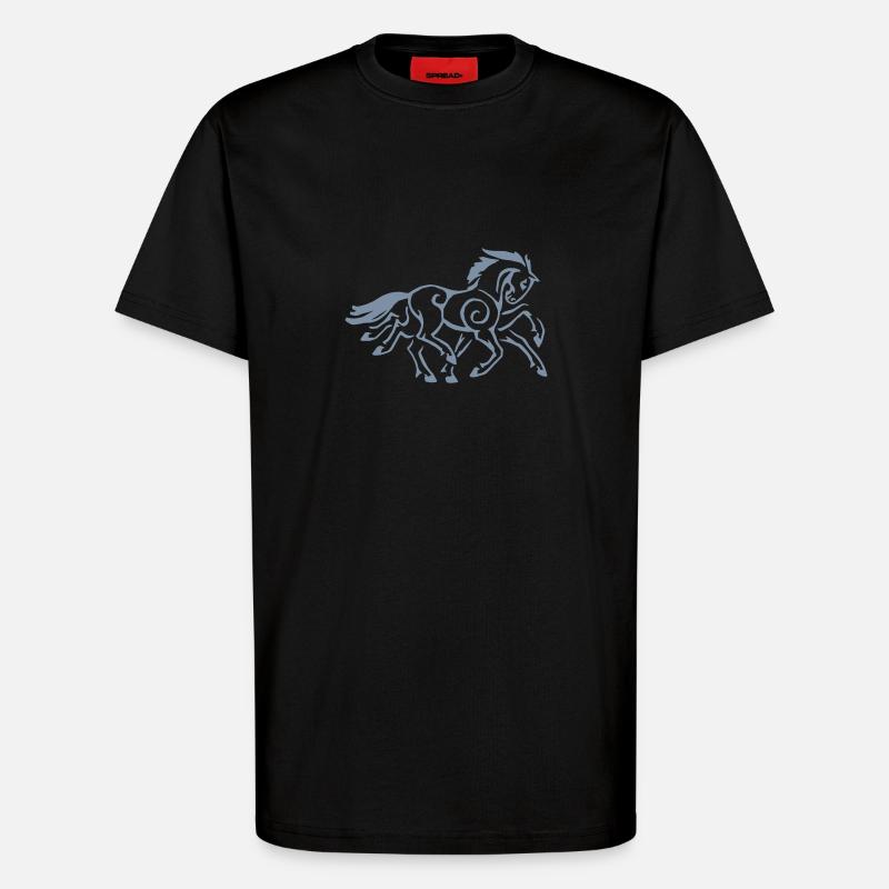 Sleipnir - T-Shirt - made by SPREAD - SOLID BLACK