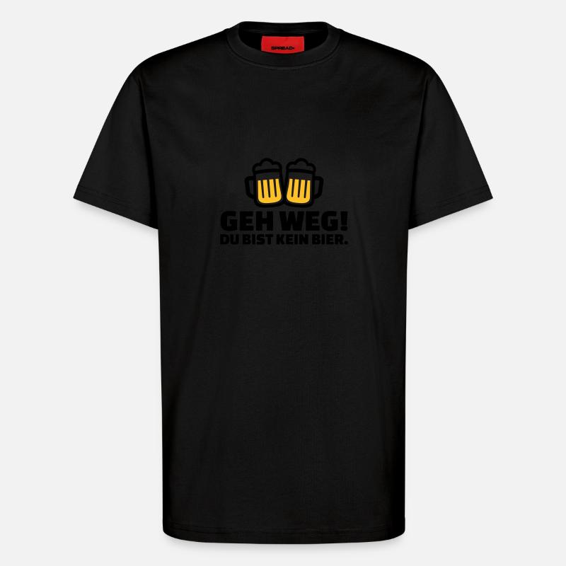 Bier - T-Shirt - made by SPREAD - SOLID BLACK