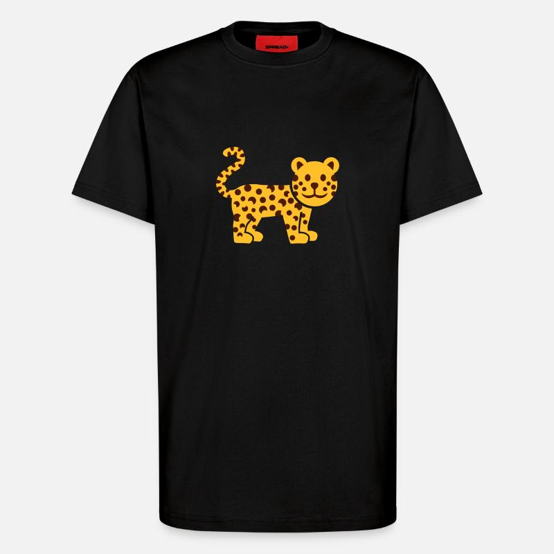 Leopard - T-Shirt - made by SPREAD - SOLID BLACK