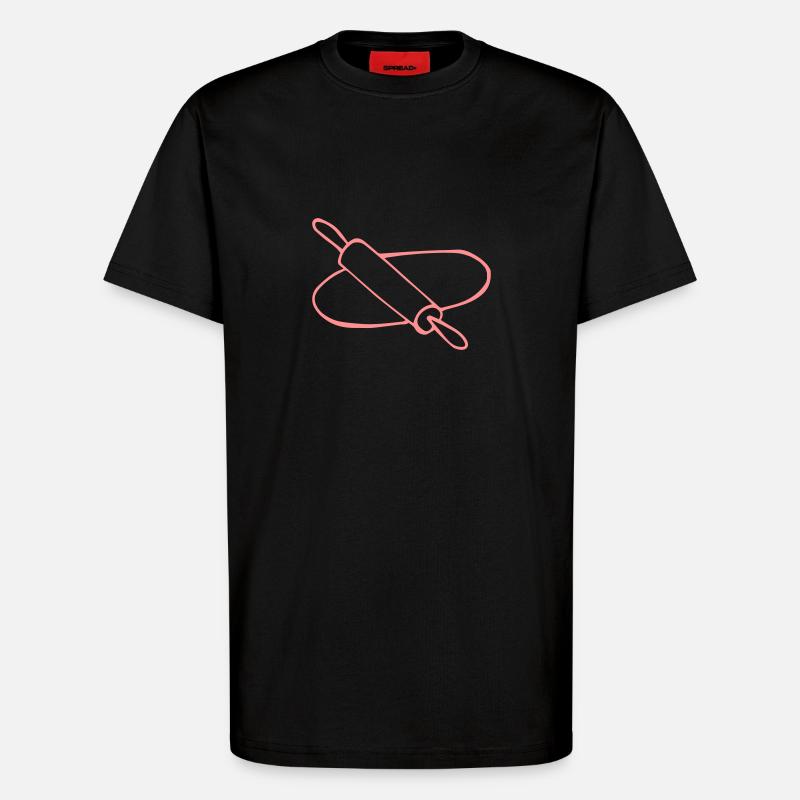 Teig ausrollen2 - T-Shirt - made by SPREAD - SOLID BLACK