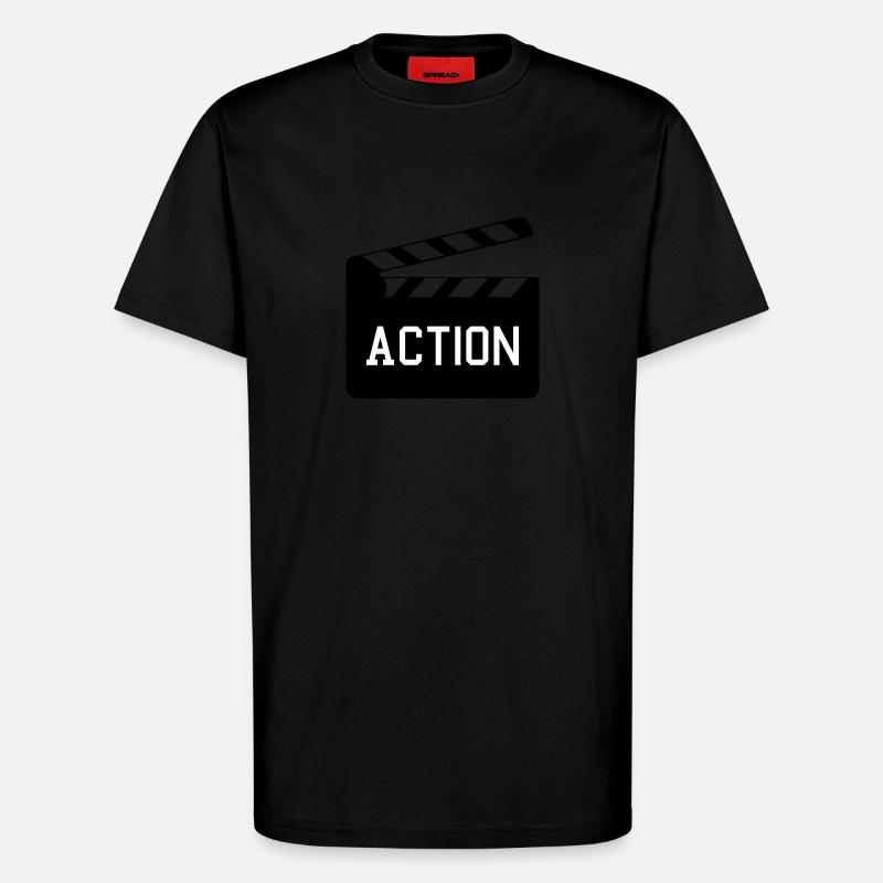 Action - T-Shirt - made by SPREAD - SOLID BLACK