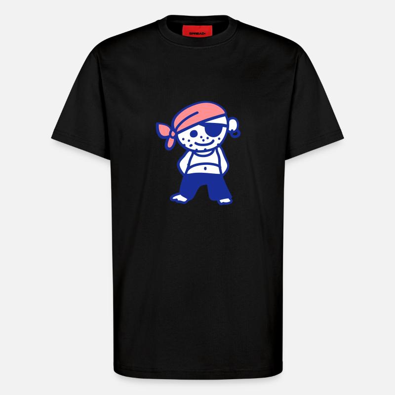 Pirate - T-Shirt - made by SPREAD - SOLID BLACK