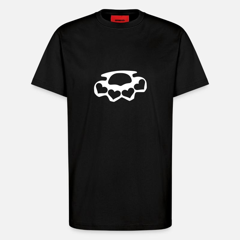 Schlagring - T-Shirt - made by SPREAD - SOLID BLACK
