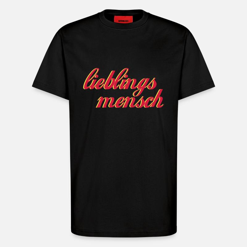 lieblingsmensch_2 - T-Shirt - made by SPREAD - SOLID BLACK