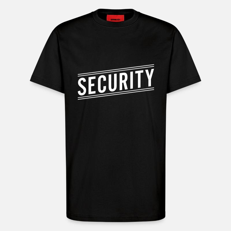 Security - T-Shirt - made by SPREAD - SOLID BLACK