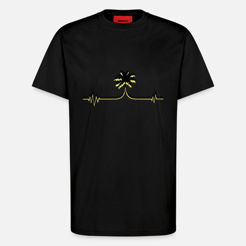palme puls - T-Shirt - made by SPREAD - SOLID BLACK