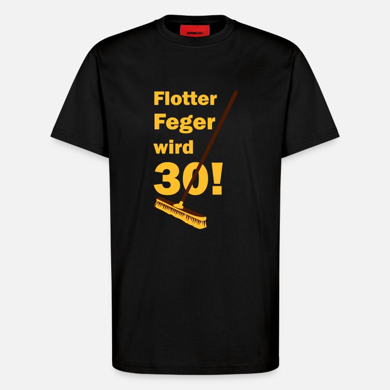 Brisk broom sweeper 30 - T-Shirt - made by SPREAD - SOLID BLACK