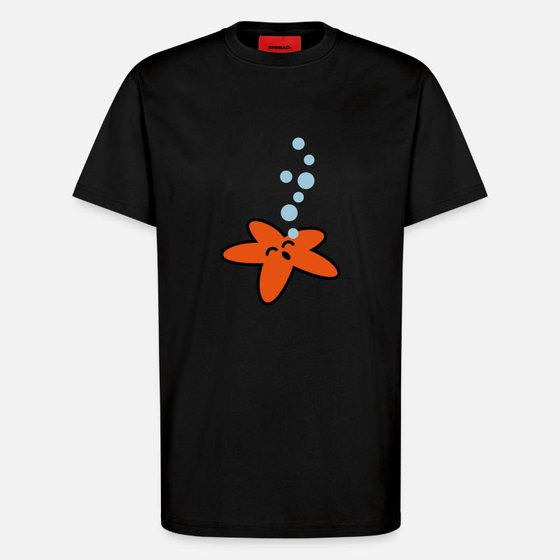 seestern_3c - T-shirt bio décontracté fabriqué en UE - SOLID BLACK