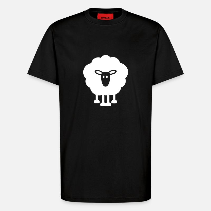 Schaf - T-Shirt - made by SPREAD - SOLID BLACK