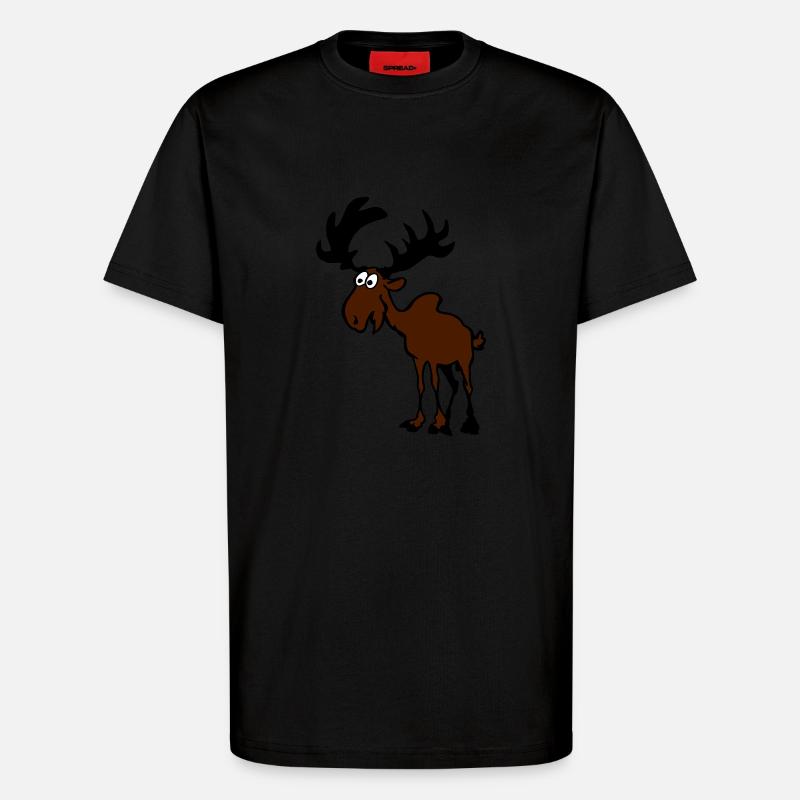 Elch - T-Shirt - made by SPREAD - SOLID BLACK