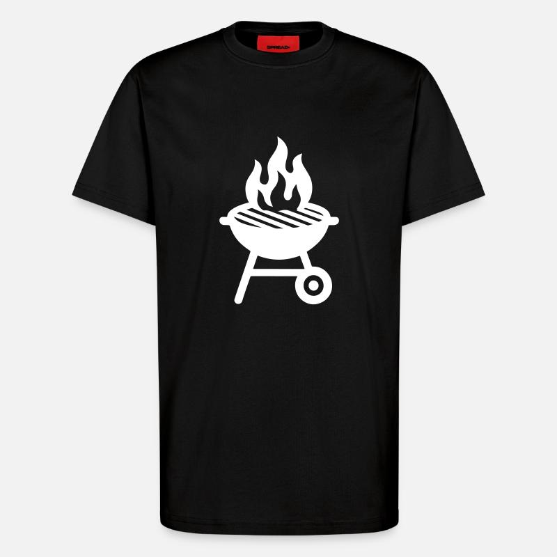 Grill Symbol - T-Shirt - made by SPREAD - SOLID BLACK