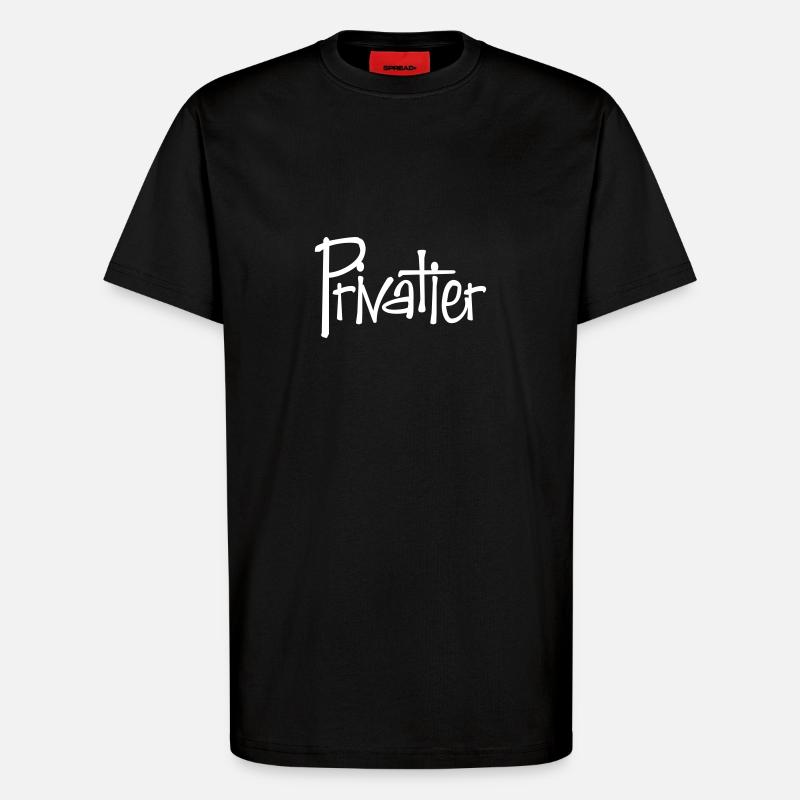 Privatier - T-Shirt - made by SPREAD - SOLID BLACK