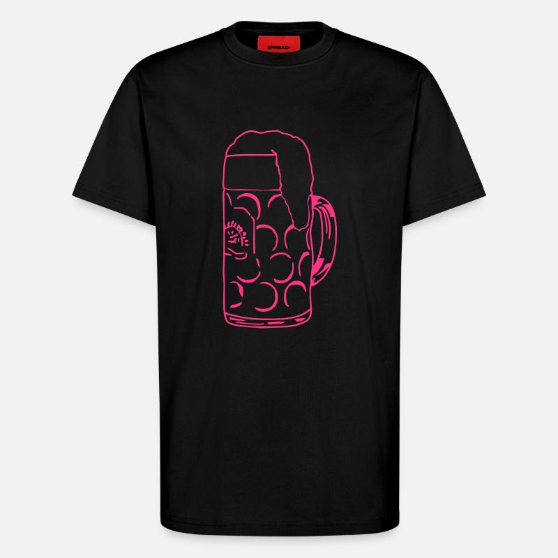 Bier - T-Shirt - made by SPREAD - SOLID BLACK