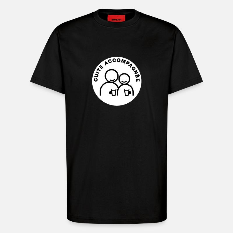 cuite accompagnee - T-shirt bio décontracté fabriqué en UE - SOLID BLACK