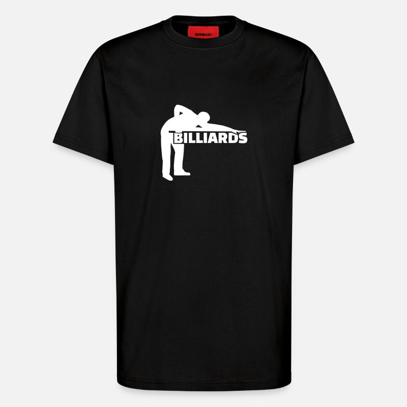 Billard - T-Shirt - made by SPREAD - SOLID BLACK