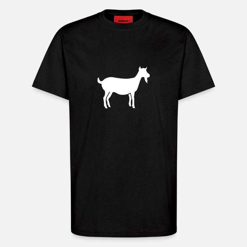 Chèvre - T-shirt bio décontracté fabriqué en UE - SOLID BLACK