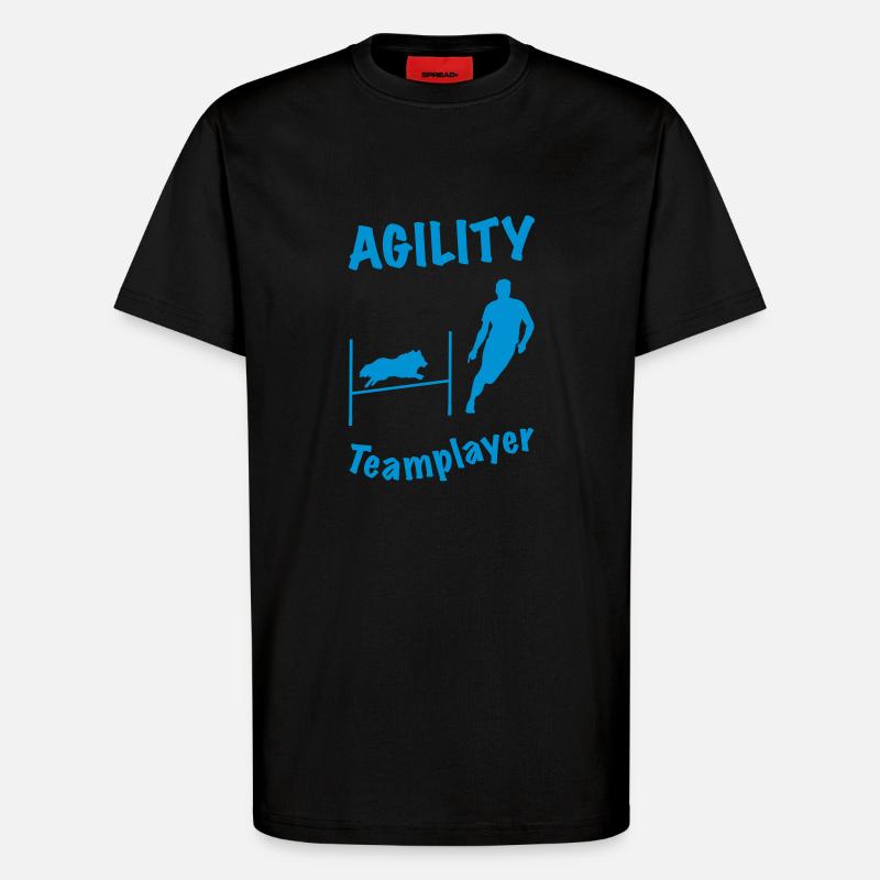 Agility Hürde Sheltie - T-Shirt - made by SPREAD - SOLID BLACK