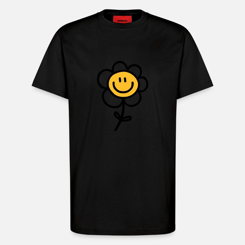 Flower - T-Shirt - made by SPREAD - SOLID BLACK