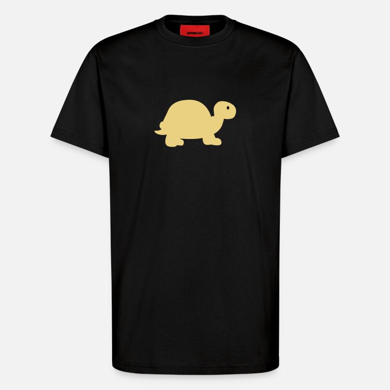 Tortue - T-shirt bio décontracté fabriqué en UE - SOLID BLACK