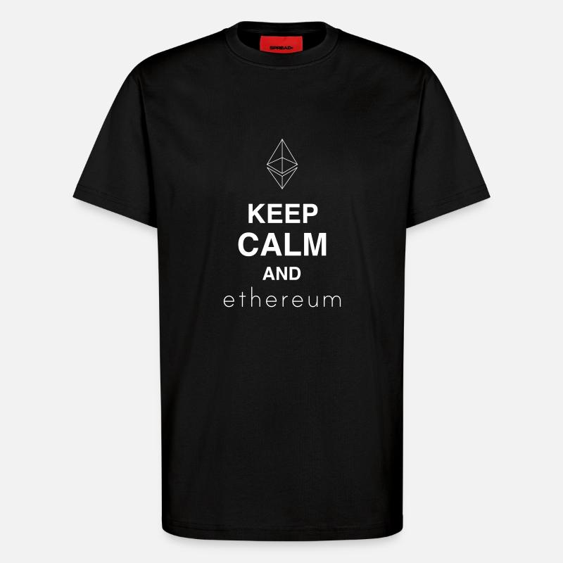 keep calm and etherium - T-Shirt - made by SPREAD - SOLID BLACK