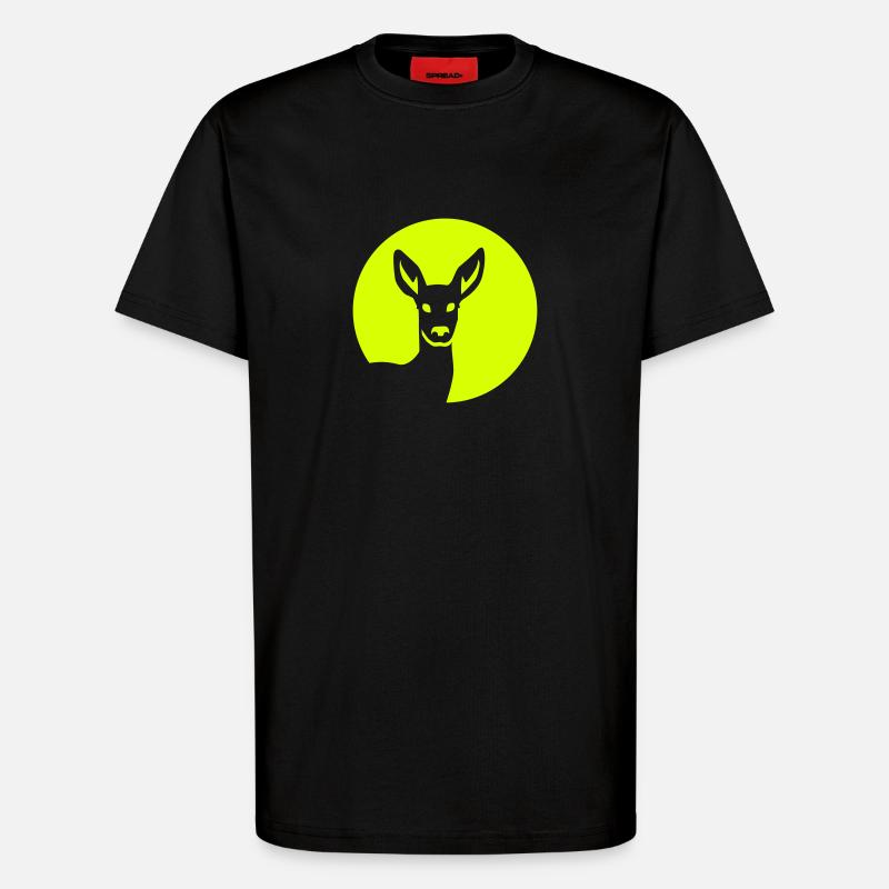 Deer - T-Shirt - made by SPREAD - SOLID BLACK
