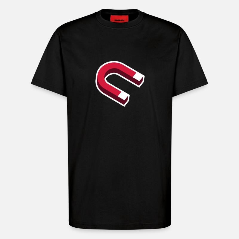 magnet aimant - T-shirt bio décontracté fabriqué en UE - SOLID BLACK