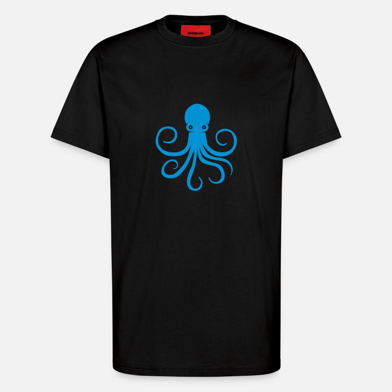 Krake - T-Shirt - made by SPREAD - SOLID BLACK