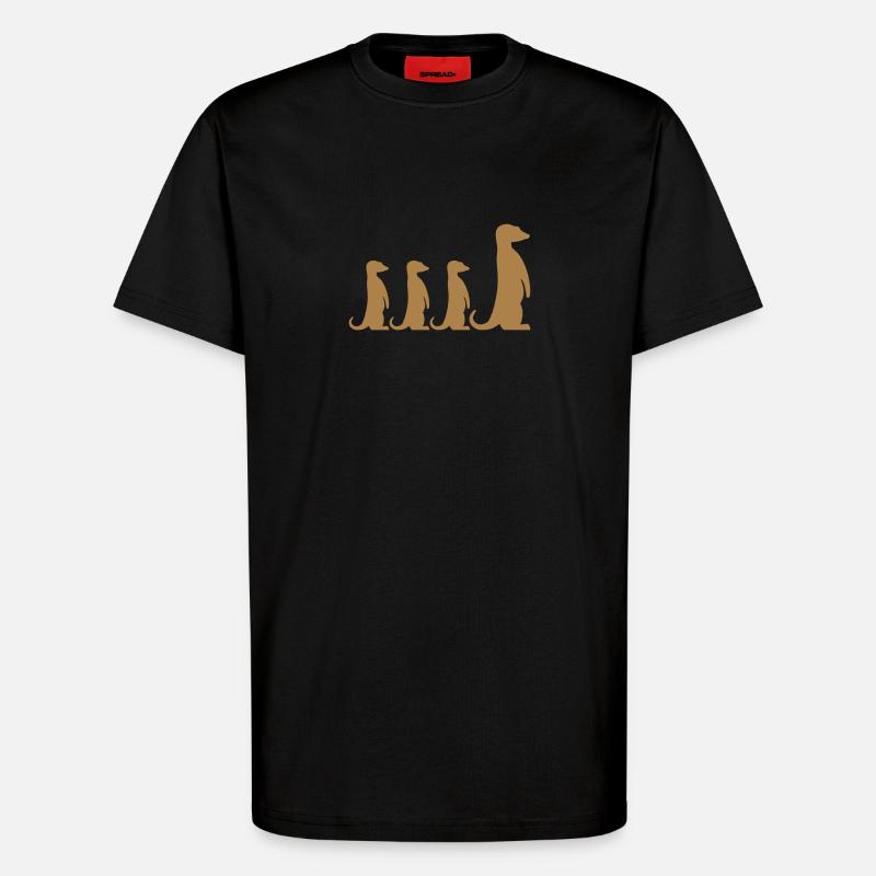 Erdmännchen - T-Shirt - made by SPREAD - SOLID BLACK