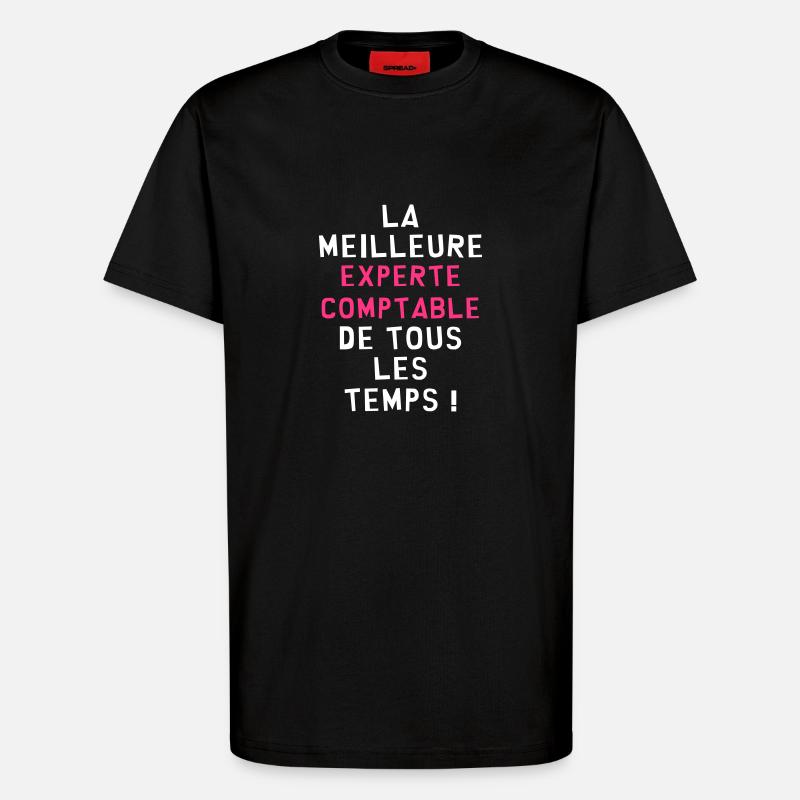 Expert Comptable / Comptabilité / Comptable / - T-shirt bio décontracté fabriqué en UE - SOLID BLACK
