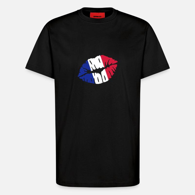 Frankreich - T-Shirt - made by SPREAD - SOLID BLACK