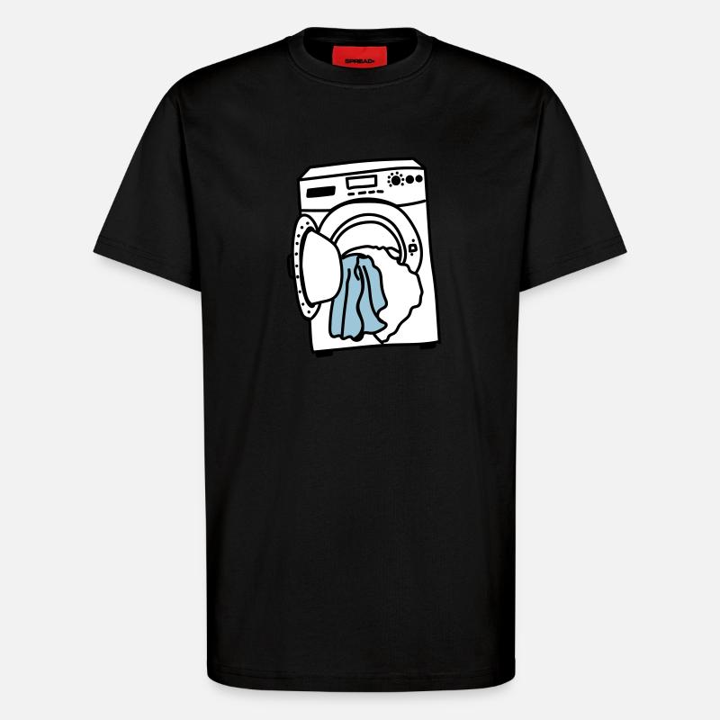 Waschmaschine - T-Shirt - made by SPREAD - SOLID BLACK