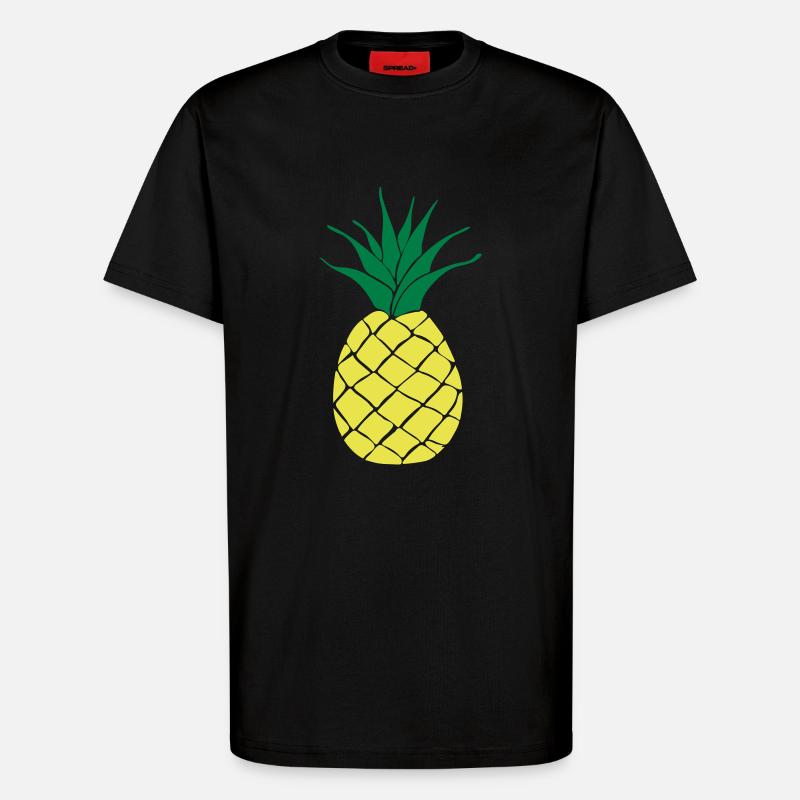 Ananas 2c - T-Shirt - made by SPREAD - SOLID BLACK