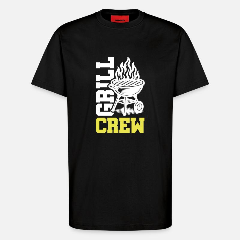 Équipe de grillades - T-shirt bio décontracté fabriqué en UE - SOLID BLACK