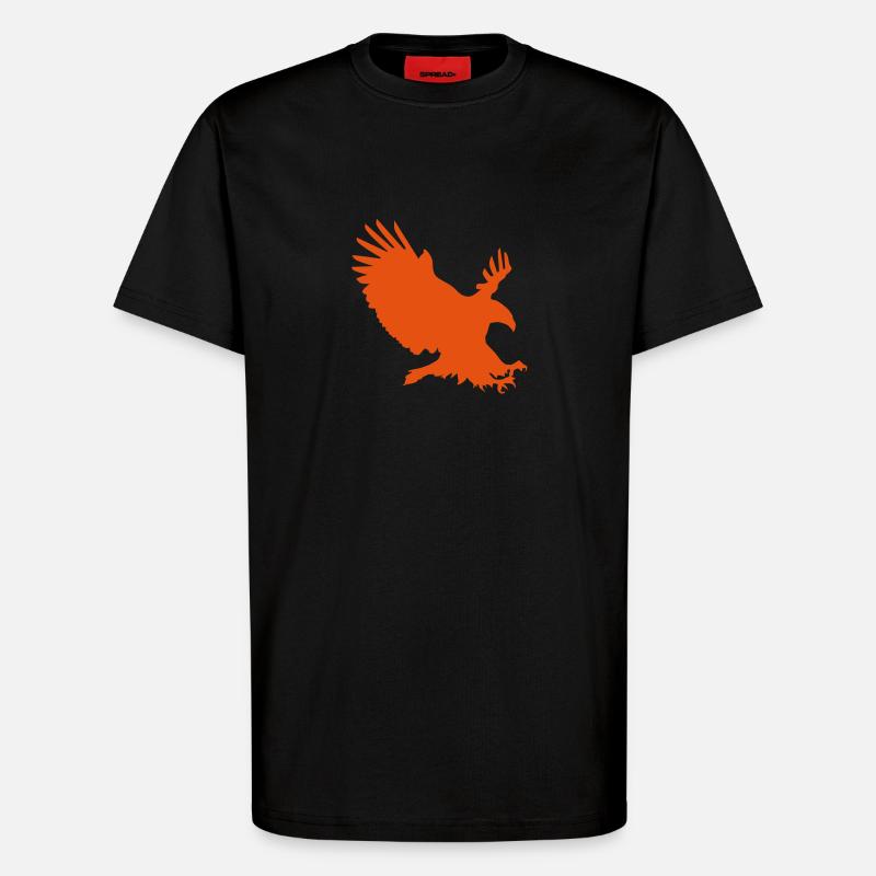 Aigle en vol - T-shirt bio décontracté fabriqué en UE - SOLID BLACK