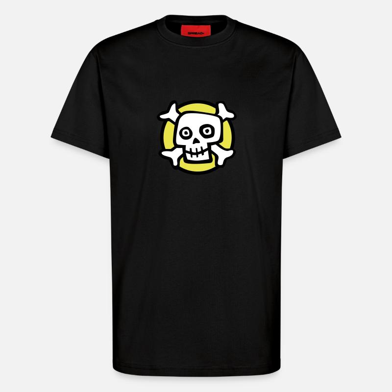 comic_skull_072011_b_3c - T-shirt bio décontracté fabriqué en UE - SOLID BLACK