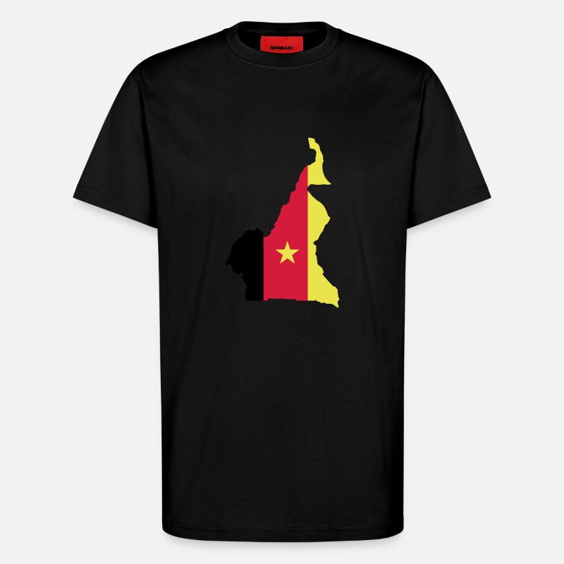 Kamerun - T-Shirt - made by SPREAD - SOLID BLACK