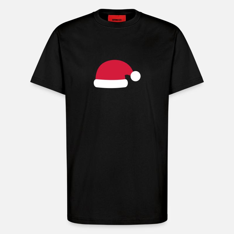 Weihnachtsmann Mütze - T-Shirt - made by SPREAD - SOLID BLACK