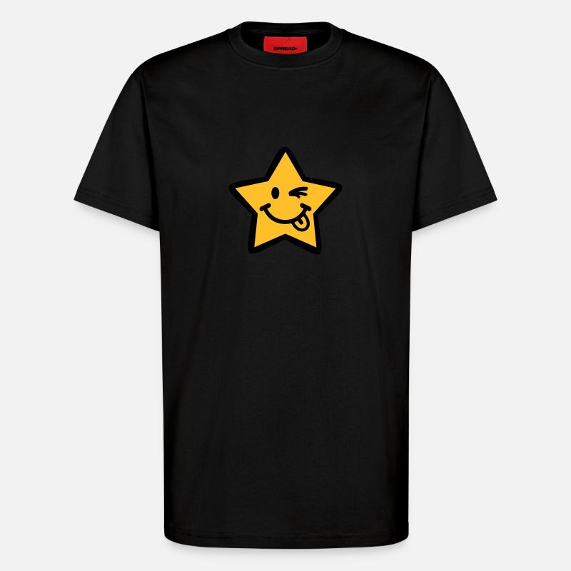 Stern - T-Shirt - made by SPREAD - SOLID BLACK