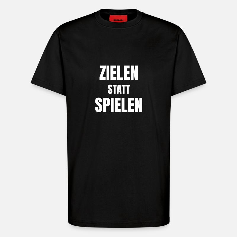 Aiming instead of playing - T-Shirt - made by SPREAD - SOLID BLACK