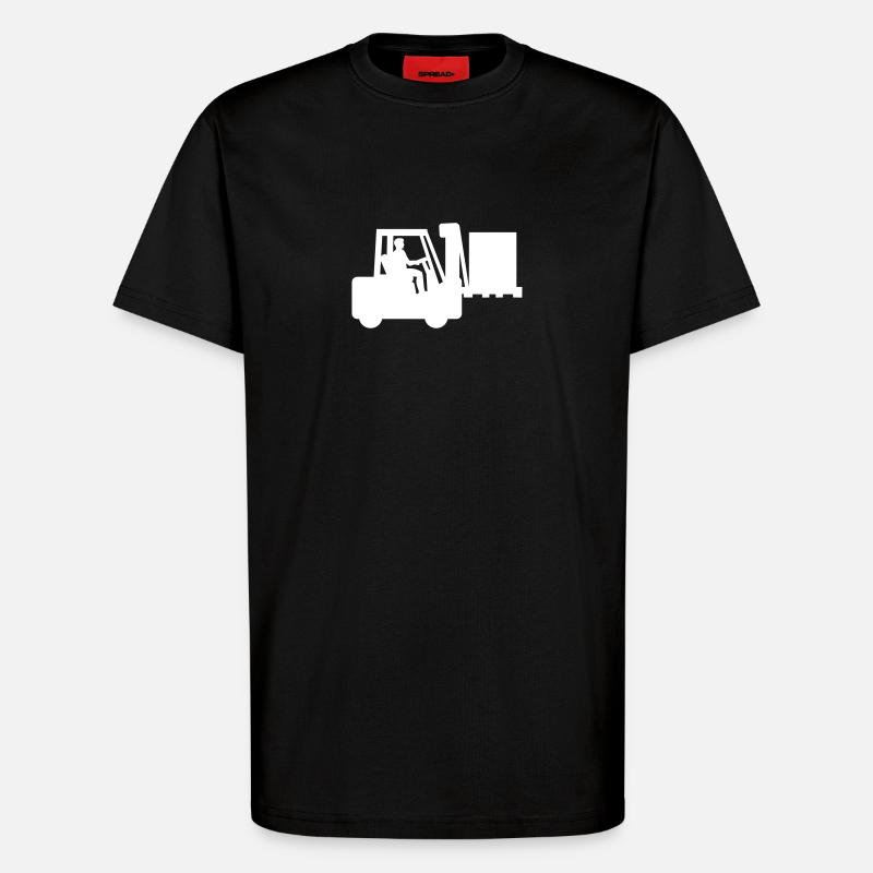 Gabelstapler - T-Shirt - made by SPREAD - SOLID BLACK