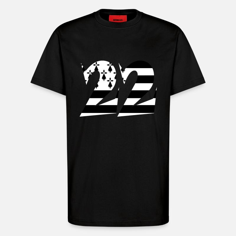 22 Britain flag - T-Shirt - made by SPREAD - SOLID BLACK