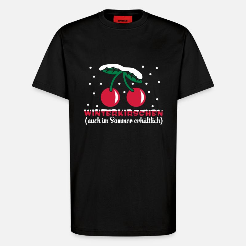 winterkirschen - T-Shirt - made by SPREAD - SOLID BLACK