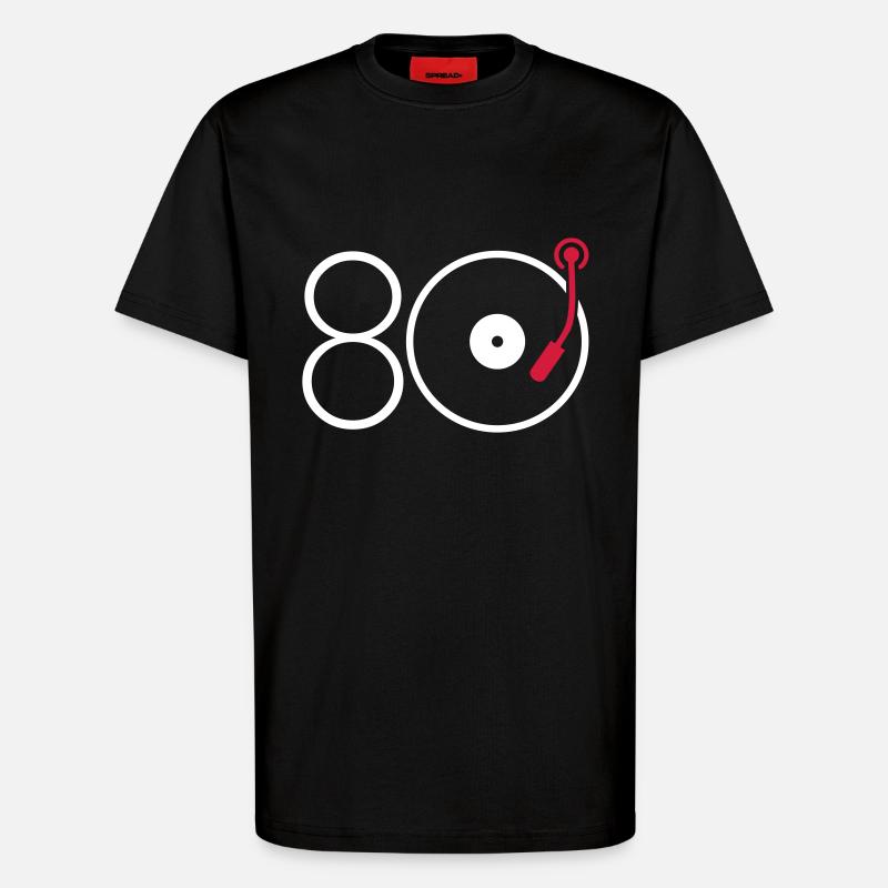 Musik der 80er - T-Shirt - made by SPREAD - SOLID BLACK