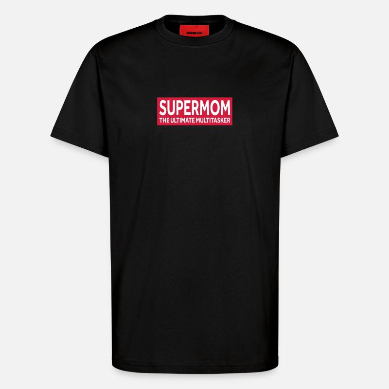 SUPERMOM - THE ULTIMATE MULTITASKER - T-Shirt - made by SPREAD - SOLID BLACK