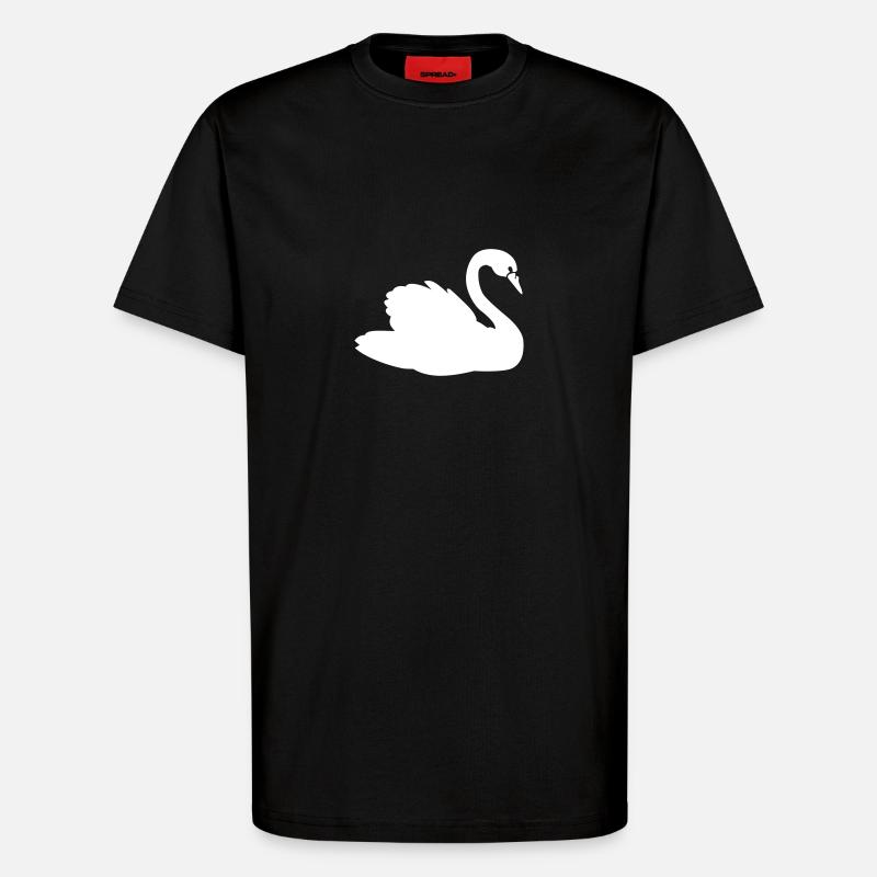 Schwan - T-Shirt - made by SPREAD - SOLID BLACK