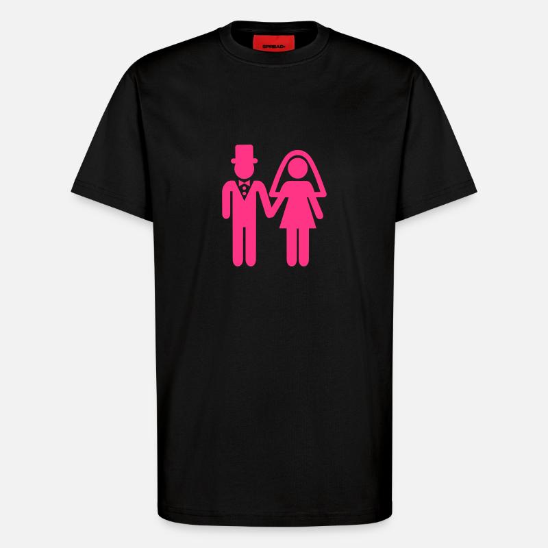 Mariage - T-shirt bio décontracté fabriqué en UE - SOLID BLACK