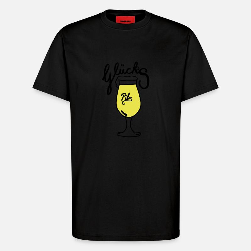 Glückspils - T-Shirt - made by SPREAD - SOLID BLACK