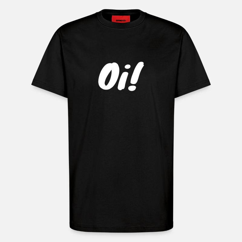 oi! - T-Shirt - made by SPREAD - SOLID BLACK