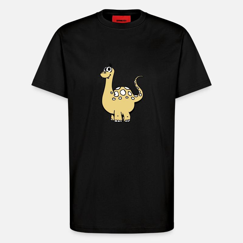 Dino 3c - T-Shirt - made by SPREAD - SOLID BLACK