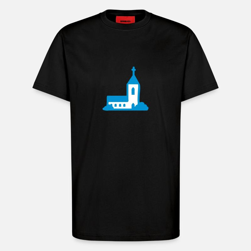 Kirche - 2 - T-Shirt - made by SPREAD - SOLID BLACK